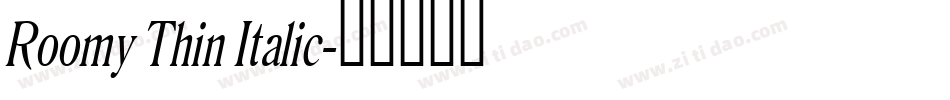 Roomy Thin Italic字体转换